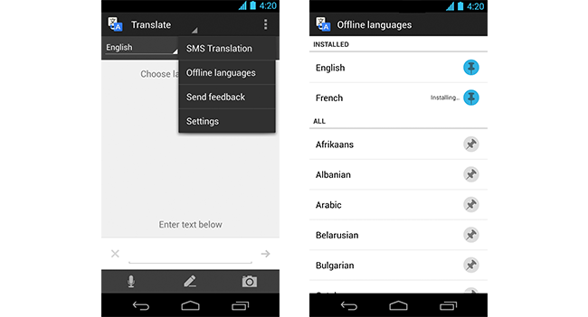 У Google Translate для Android з'явилася функція офлайн перекладу